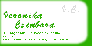 veronika csimbora business card